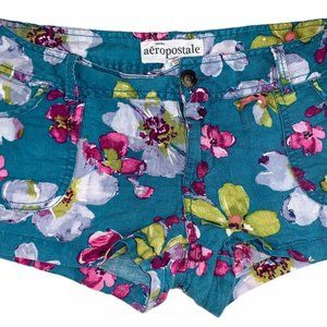 Aeropostale blue and purple flower women’s shorts